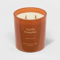 20oz Glass Woodwick Vanilla Pumpkin Candle - Threshold™ -Best Home Decoration GUEST 000ffd03 bef2 4ee7 aed0 dd9505355641