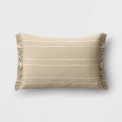 Textured Linen Striped Throw Pillow Neutral - Threshold™ -Best Home Decoration GUEST 06f921ce 8469 4689 90ae 595c1954d5db