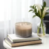 14oz Lidded Gray Glass Jar Crackling Wooden 3-Wick Candle With Clear Label Ocean Air + Moss - Threshold™ -Best Home Decoration GUEST 084dad97 838f 4afa 929c 6f86e48b2e83