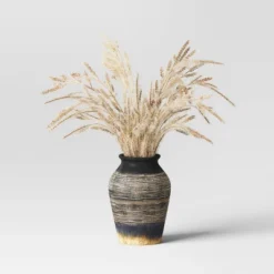 Grass Arrangement In Ceramic Pot Black - Threshold™ -Best Home Decoration GUEST 0efded28 a1c0 4c30 b142 c93cc97829c1