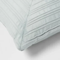 18"x18" Luxe Square Velvet Pleated Decorative Pillow Light Teal - Threshold™: Indoor Geometric Design, Polyester Velour -Best Home Decoration GUEST 0fd53a34 6a04 47f6 b9ac 4aa7b8ec89ce