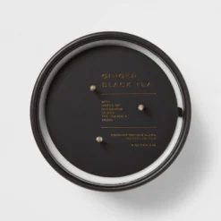 15oz Ceramic Jar 3-Wick Black Label Ginger Black Tea Candle - Threshold™ -Best Home Decoration GUEST 101513e9 4210 4604 bdb9 03938613d90c