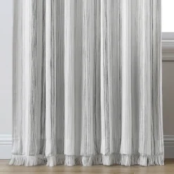 1pc 50"x84" Light Filtering Striped Curtain Panel Gray - Threshold™ -Best Home Decoration GUEST 1179cc05 08a6 4ead 9818 6559e34e47df