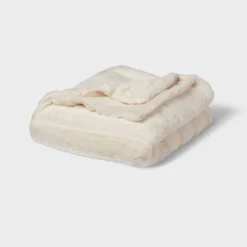 55"x80" Faux Fur Ribbed Bed Throw - Threshold™ -Best Home Decoration GUEST 1412c4ed 1509 4a81 9995 dfeb944120c0