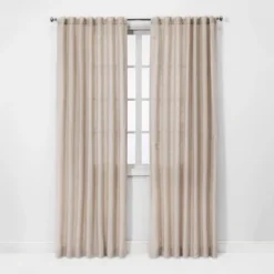 1pc Light Filtering Linen Window Curtain Panel - Threshold™ -Best Home Decoration GUEST 18777f31 c97b 47b0 9ea1 a1d75e72096d