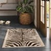 Washable Woven Zebra Accent Rug Black/Tan - Threshold™