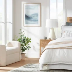 24" X 30" Ocean Abstract Framed Wall Poster Prints Blue - Threshold™ Designed With Studio McGee