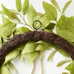 Oversized Fall Leaf Wreath With Velvet Ribbon Green - Threshold™ Designed With Studio McGee -Best Home Decoration GUEST 2574e576 e2c8 4665 b173 b91d3a283a6d