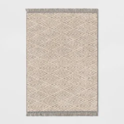 Diamond With Fringe Rug Gray - Threshold™ -Best Home Decoration GUEST 2baf5ed4 7b52 4703 8a9e 2a21e83d6c9c