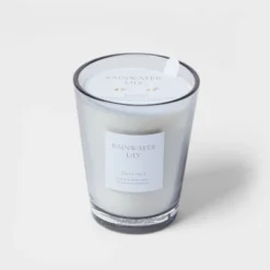 Colored Vase Glass With Dustcover Rainwater Lily Candle Gray - Threshold™ -Best Home Decoration GUEST 2e50a42e 63db 4b02 b057 d911289b4b14
