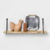 Wood Wall Shelf With Hanging Wire Natural/Black - Threshold™ -Best Home Decoration GUEST 34d9ed2b 5eaa 4f6d bd75 8e7f76e5fd69