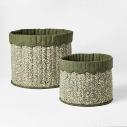 Large Floral Canvas Storage Basket - Threshold™ Designed With Studio McGee -Best Home Decoration GUEST 37bbc8f4 9e24 41a4 9412 87b83c442aa8