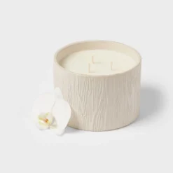 Textured Straight Side Ceramic Vanilla Pumpkin Candle White - Threshold™ -Best Home Decoration GUEST 3d7053cb 5a07 46d9 b90c f6eda836be56