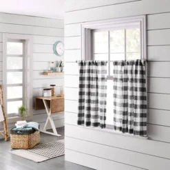 2pk 42"x36" Light Filtering Gingham Curtain Tiers Gray/White - Threshold™ -Best Home Decoration GUEST 3e420e4d 4cba 4f5a 87b3 da7f7905b3a8