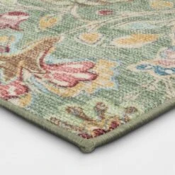 2'x3' Comfort Mat Floral Accent Rug Sage Green - Threshold™ -Best Home Decoration GUEST 41ff6c6e 2d13 434c a0c4 3c03722981a7