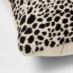 Square Jacquard Leopard Decorative Throw Pillow Black/Natural - Threshold™ -Best Home Decoration GUEST 428e0ddc 7458 4bb1 8b9a 71e11e80babc