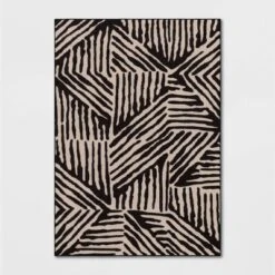 Abstract Lines Rug Black/Tan - Threshold™ -Best Home Decoration GUEST 43f5ce06 5a0c 455c 8ca2 29507ec11d70