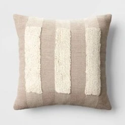 Textural Woven Striped Square Throw Pillow - Threshold™ -Best Home Decoration GUEST 44bd2b64 da9a 4165 b973 54c82c1e2530