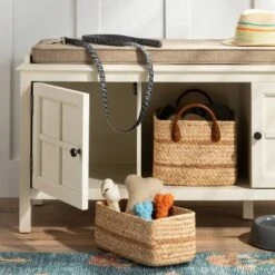 Braided Water Hyacinth Media Bin - Threshold™