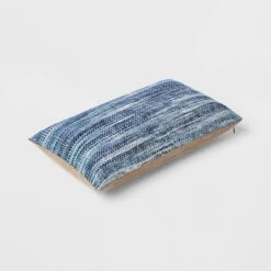 Oversized Lumbar Woven Pillow Blue - Threshold™ -Best Home Decoration GUEST 4b9ab3e9 14ba 4e8c 8796 57530109c0d9