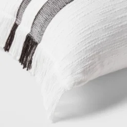 Lumbar Modern Woven Plaid Decorative Throw Pillow Black/Off-White - Threshold™ -Best Home Decoration GUEST 4e9cc29e 530f 48d5 995b 36907b68974d