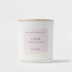 Wood Lidded Glass Wellness Calm Candle - Threshold™ -Best Home Decoration GUEST 518451c6 213f 4303 ad48 fec583907229