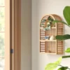 12" X 20" Wood And Rattan Wall Shelf Natural - Threshold™ -Best Home Decoration GUEST 52ac6ab3 4d62 461e 98e2 6811aa2c20e0