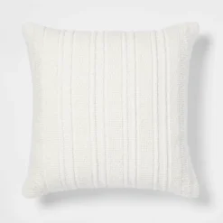 Oversized Textural Woven Throw Pillow Cream - Threshold™ -Best Home Decoration GUEST 576d2931 2f98 4603 97e9 14cb8d27855b