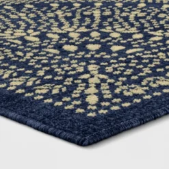Butterfield Woven Novelty Area Rug Navy - Threshold