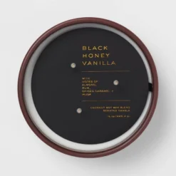 15oz Ceramic Jar 3-Wick Black Honey Vanilla Candle Plum Purple - Threshold™ -Best Home Decoration GUEST 628598e2 25c1 4401 a53c 5b759f517136