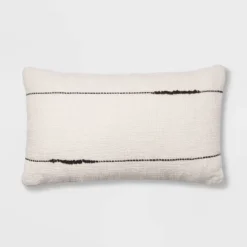 Embroidered Thin Line Lumbar Throw Pillow - Threshold™ -Best Home Decoration GUEST 65d64074 7499 45ac befe a34c208bf04d