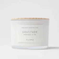 Wood Lidded Glass Wellness Grateful Candle - Threshold™ -Best Home Decoration GUEST 6600c96d 154d 4784 9301 47715a63ff42