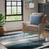 Abstract Watercolor Rug Blue - Threshold™