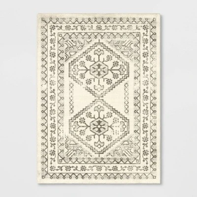 Distressed Persian Accent Rug Cream - Threshold™ 7 Distressed Persian Accent Rug Cream - Threshold™ - Image 5