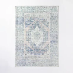 Brighton Distressed Vintage Persian Rug Light Blue - Threshold™ Designed With Studio McGee -Best Home Decoration GUEST 749f8c26 ca3a 4ac4 b6de f950c498d722