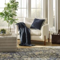 Woven Frame Square Throw Pillow With Side Tassels - Threshold™ Designed With Studio McGee