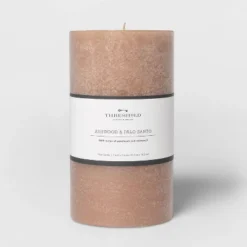 Pillar Ashwood And Palo Santo Candle Tan - Threshold™ -Best Home Decoration GUEST 77a614eb 93e9 4e55 bd45 8bfb31a13d5a