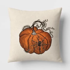 Pumpkin With Spider Cotton Square Halloween Throw Pillow Ivory - Threshold™ -Best Home Decoration GUEST 7d6a836a 3c3b 495e 8f4c f15b752115c6