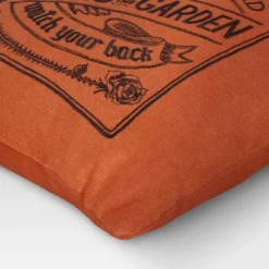 Embroidered Ghosts In The Garden Square Halloween Throw Pillow Orange - Threshold™ -Best Home Decoration GUEST 7fe9c97e 060c 4581 9e56 b04dbdf350b5