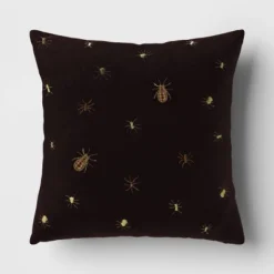 Beaded And Embroidered Spider Cotton Velvet Square Halloween Throw Pillow Gold/Black - Threshold™ -Best Home Decoration GUEST 891d3cbe 0901 4273 a738 eb8b67384ac9