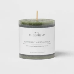 Pillar Candle Water Mint & Eucalyptus Green - Threshold™ -Best Home Decoration GUEST 8b43be9b f4ec 4c35 b3ce 982c31b51eaa