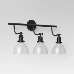 3-Light Industrial Glass Chandelier Matte Black - Threshold™ -Best Home Decoration GUEST 8b477e9e 13f3 4457 9408 199e4130df5e