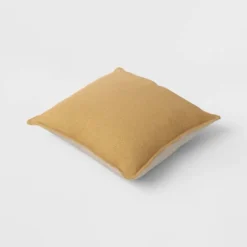 Square Linen Reversible Throw Pillow With Flange Contrast Neutral/Gold - Threshold™ -Best Home Decoration GUEST 8f0a0643 d5f0 44ce b3ad 7803bc6cffe7