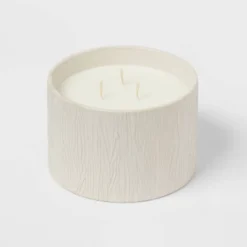 Textured Straight Side Ceramic Warm Cider & Cinnamon Candle White - Threshold™ -Best Home Decoration GUEST 913d534b 649d 4c6d 9f5e ee9feea56dbd