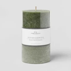 Pillar Candle Water Mint & Eucalyptus Green - Threshold™ -Best Home Decoration GUEST 9334b329 4ec4 4a9f a3e0 c2b1ff2ee7be