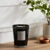 Colored Vase Glass With Dustcover & Black Teak Candle Black - Threshold™ -Best Home Decoration GUEST 98ba7e79 76fb 46f6 b02d b25275ec64cf