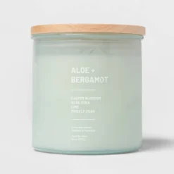 Glass Jar Aloe And Bergamot Candle Green - Threshold™ -Best Home Decoration GUEST 9e0c4894 3c8b 4edb 8151 c9146810ec29