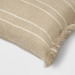 Textured Linen Striped Throw Pillow Neutral - Threshold™ -Best Home Decoration GUEST a82a2b2d 43ce 4efa 82dd d8171cafb597