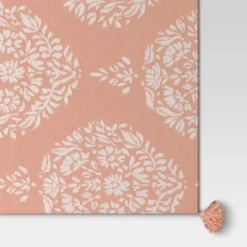 Medallion Jacquard Knit Throw Blanket With Tassels Coral - Threshold™ -Best Home Decoration GUEST a8d7f35a b530 4bc3 b6fe cf2779e7f715