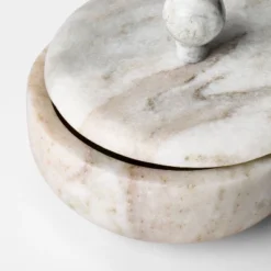 5" Round Marble Box Natural - Threshold™ Designed With Studio McGee -Best Home Decoration GUEST aac9742d 2c89 42a2 9e0c e033398249fd